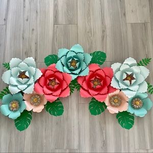 Paper Flower Luau/Moana Decor Set